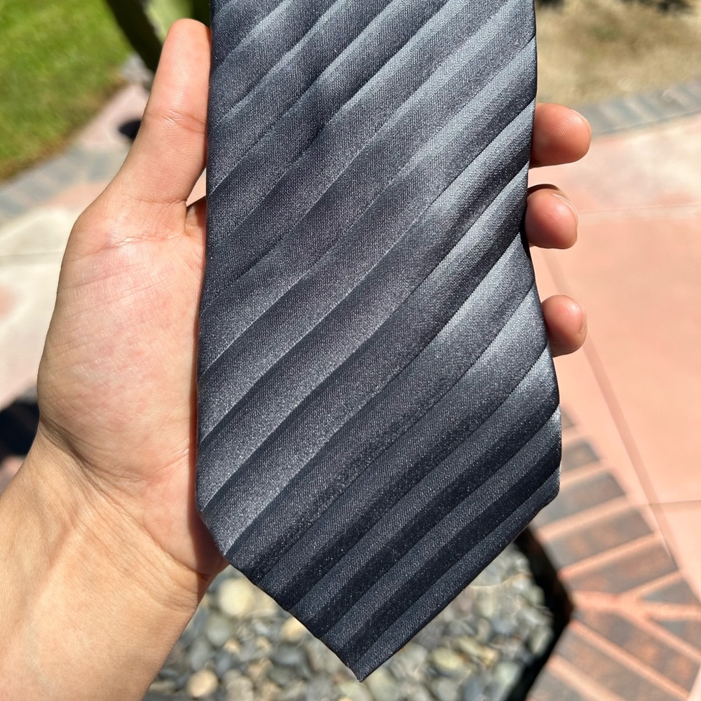 GIORGIO ARMANI Gray 100% Silk Tie